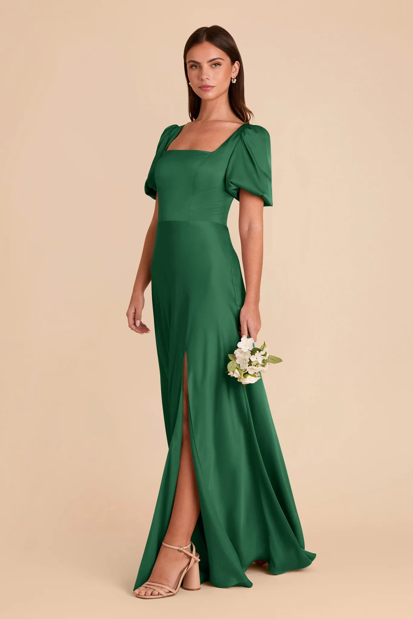 Judy Matte Satin Dress - Forest Green sold by Birdy Grey product image thumbnail 4