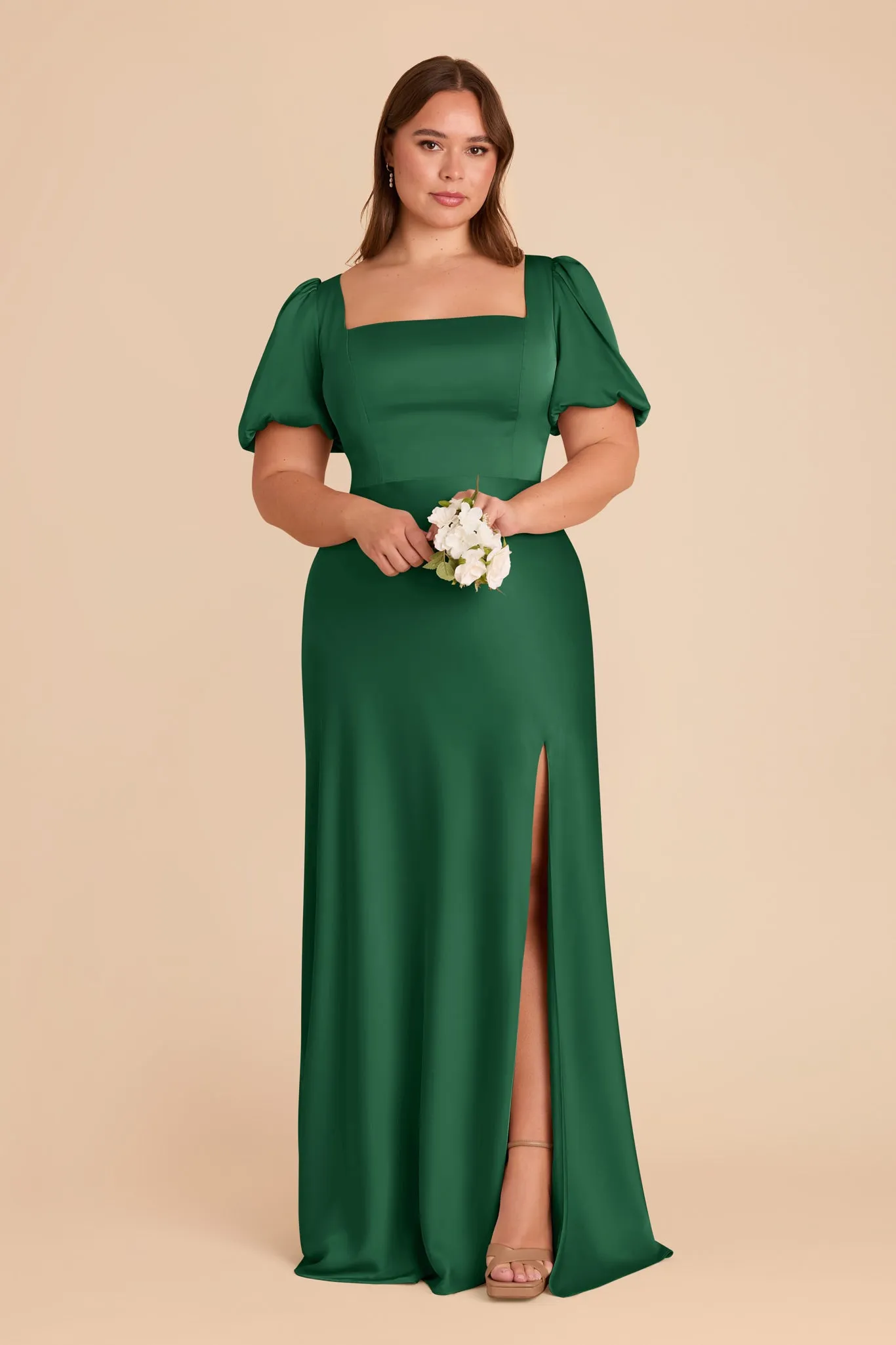 Judy Matte Satin Dress - Forest Green sold by Birdy Grey product image thumbnail 2