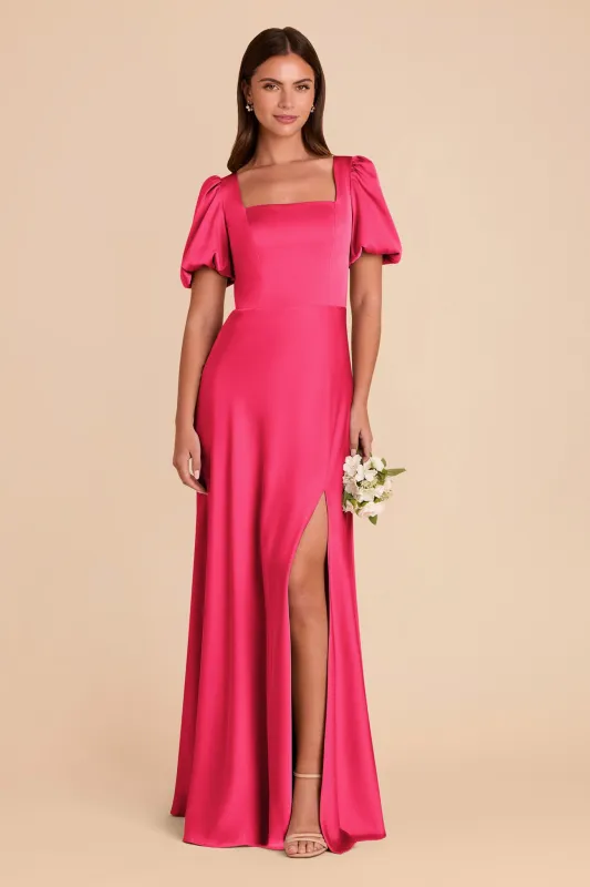 Judy Matte Satin Dress - Fuchsia sold by Birdy Grey