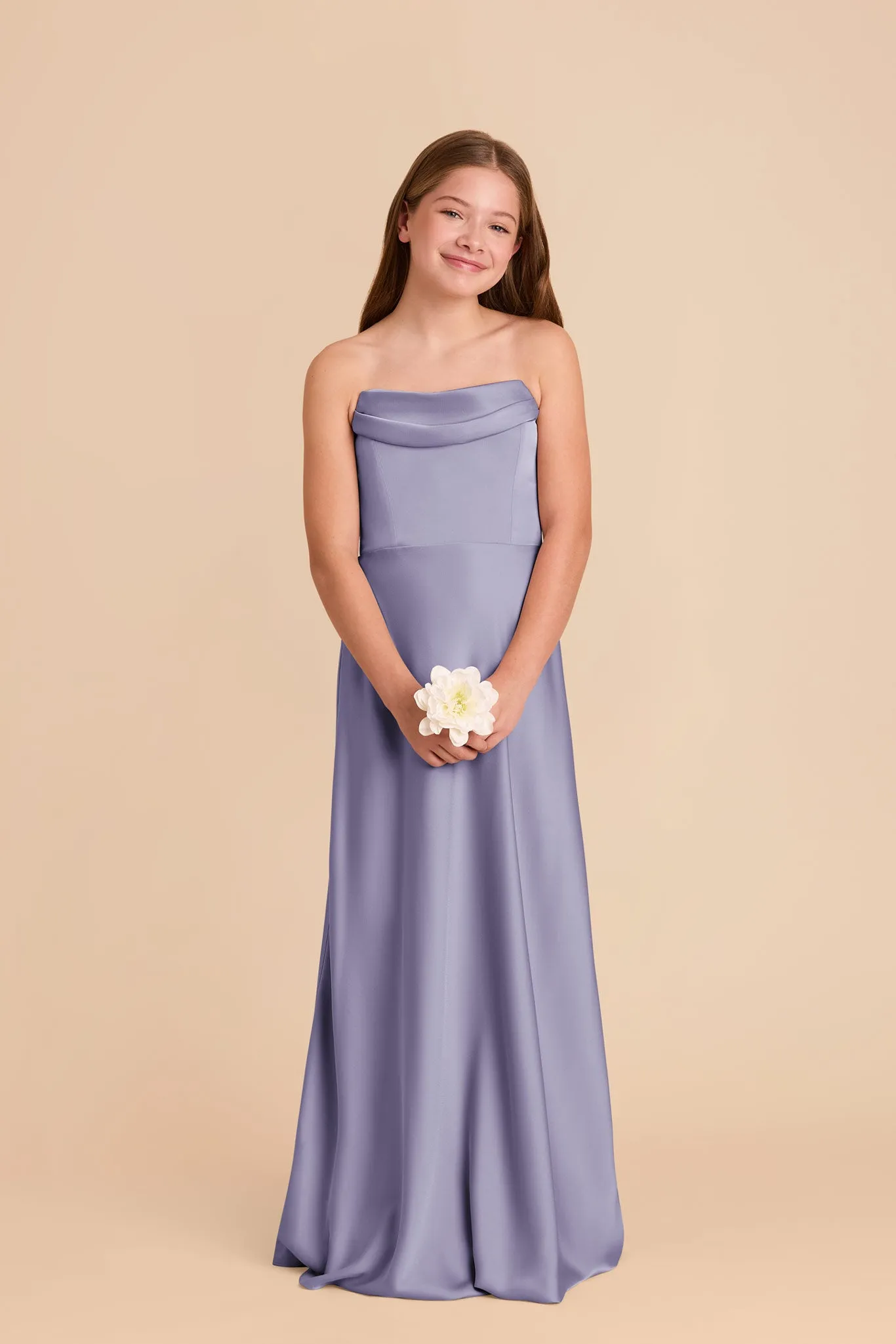 Mimi Junior Matte Satin Dress - Wisteria sold by Birdy Grey product image thumbnail 2