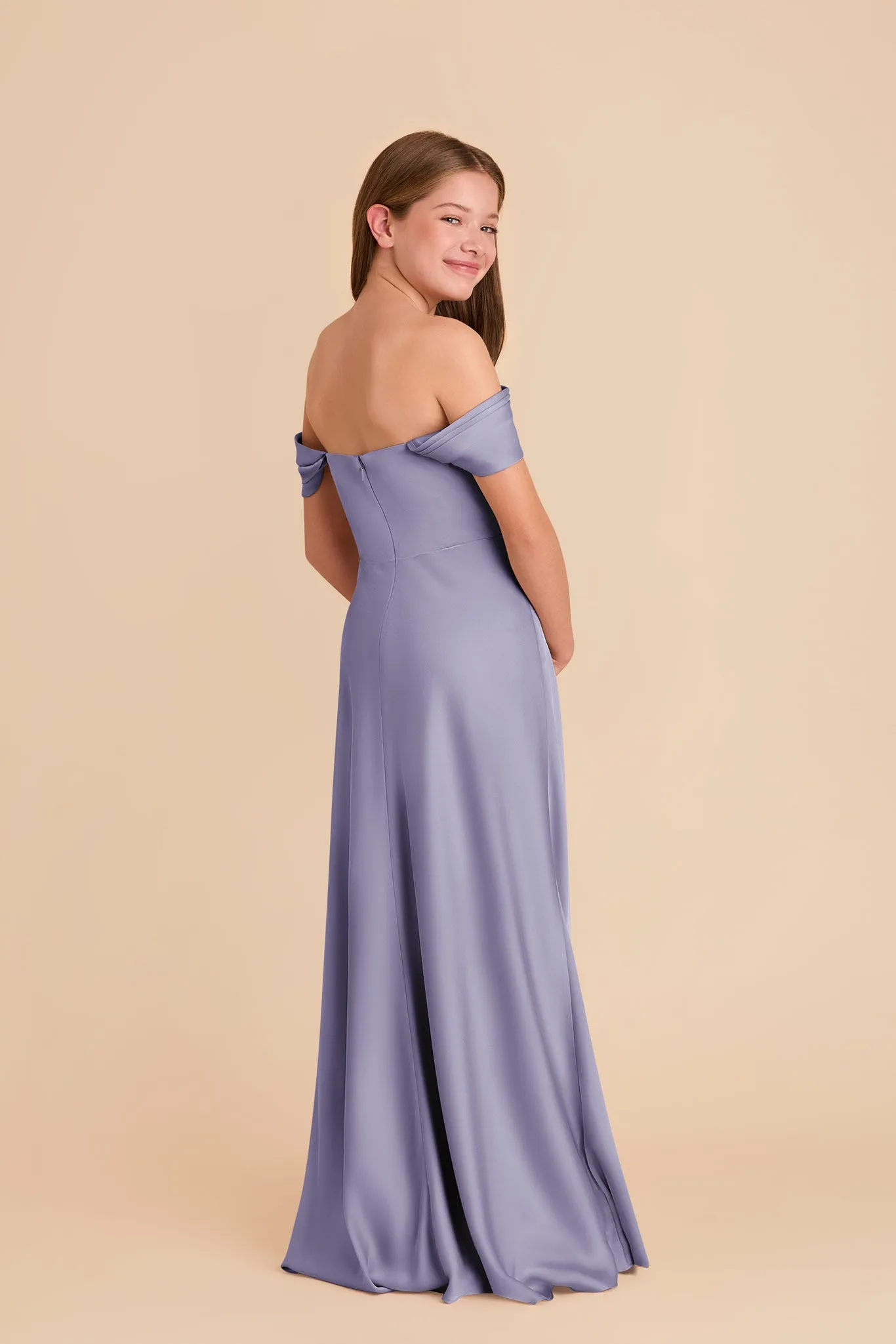 Mimi Junior Matte Satin Dress - Wisteria sold by Birdy Grey product image thumbnail 5