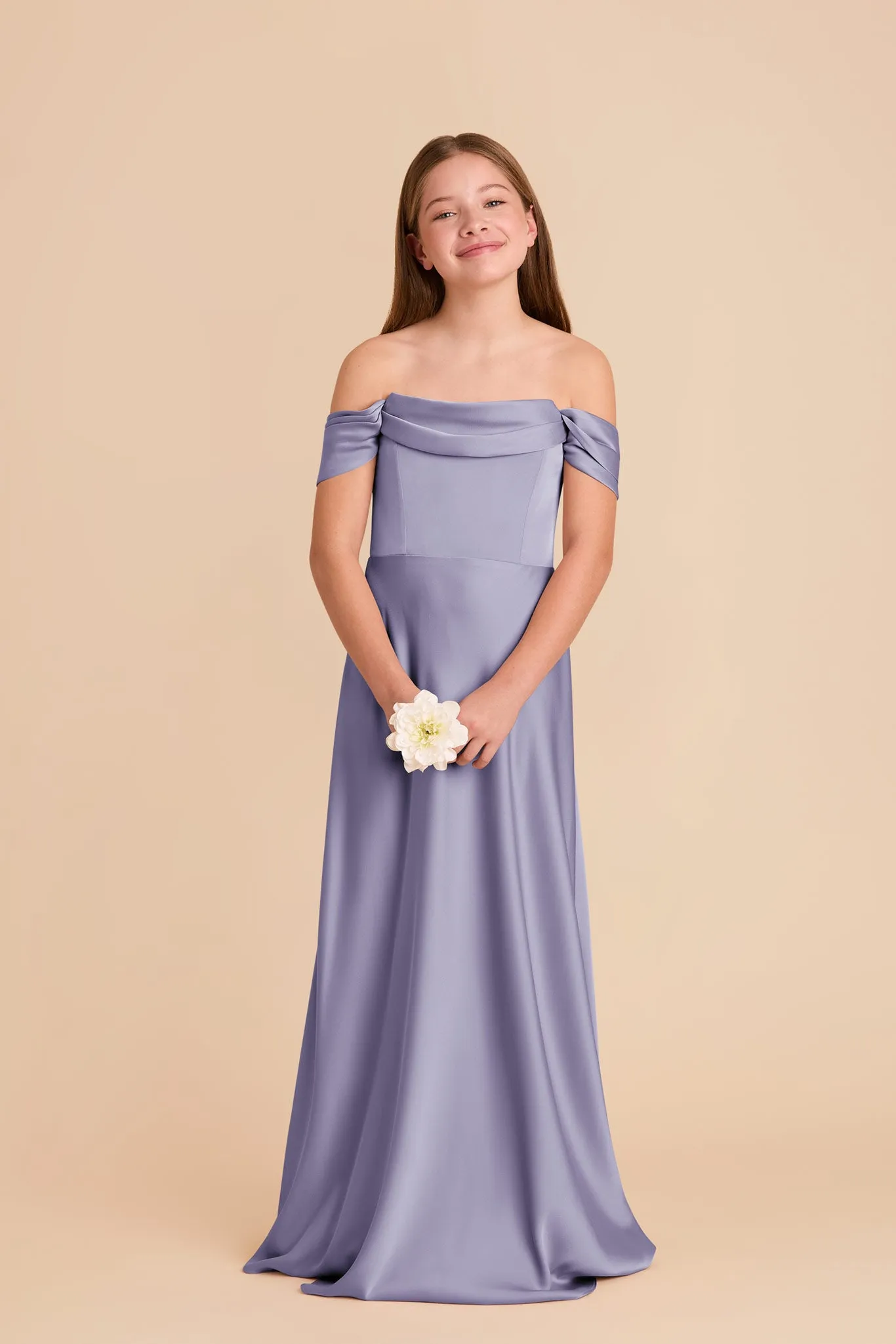 Mimi Junior Matte Satin Dress - Wisteria sold by Birdy Grey product image thumbnail 4