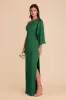 Christine Matte Satin Dress - Forest Green sold by Birdy Grey