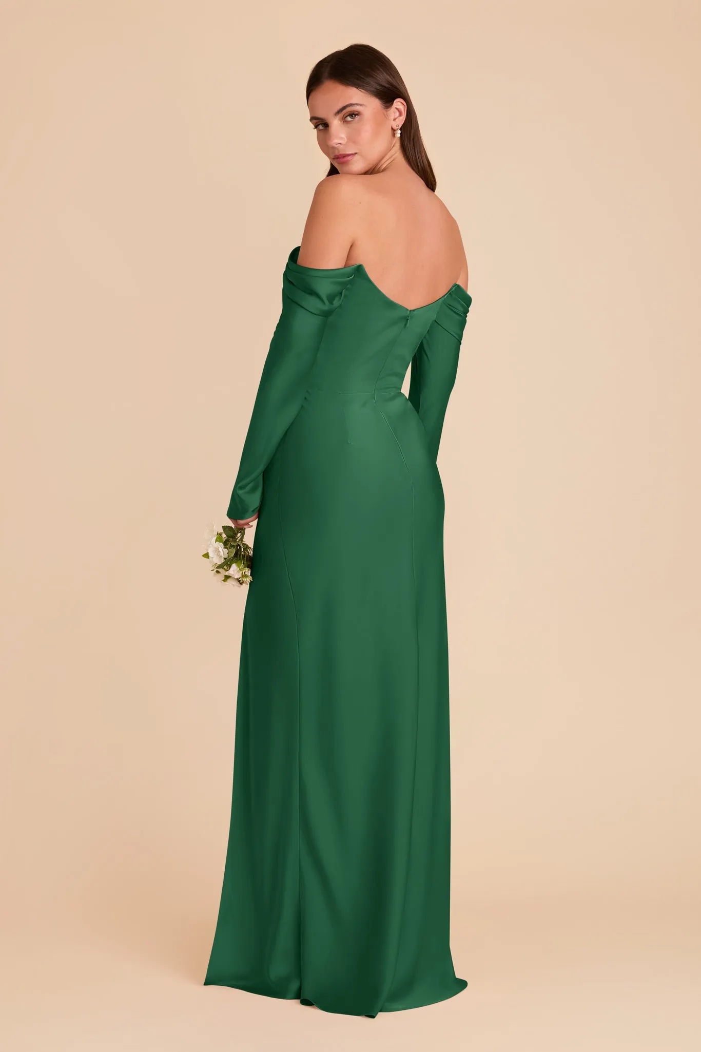 Maya Matte Satin Dress - Forest Green sold by Birdy Grey product image thumbnail 5