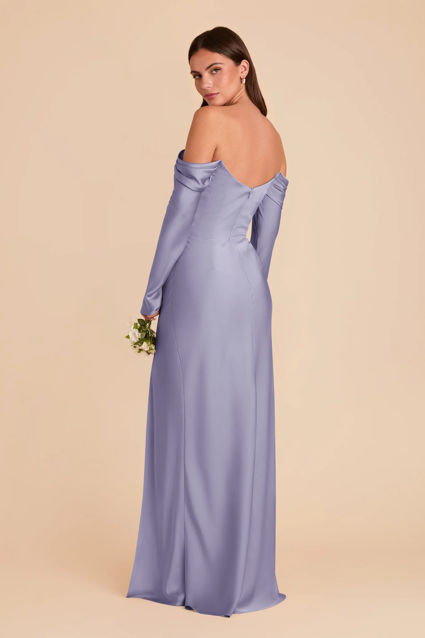 Maya Matte Satin Dress - Wisteria sold by Birdy Grey product image thumbnail 5