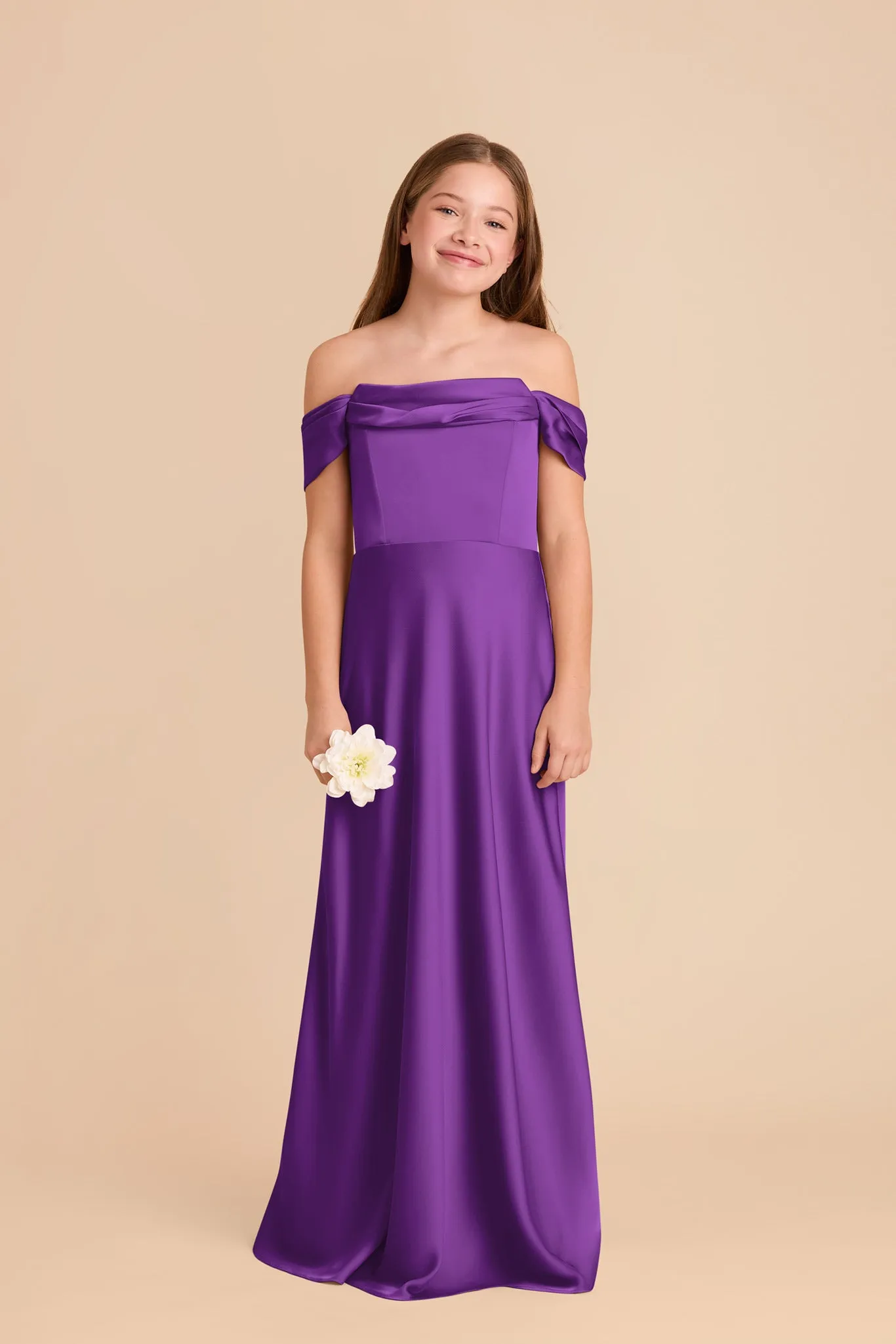 Mimi Junior Matte Satin Dress - Amethyst sold by Birdy Grey product image thumbnail 2