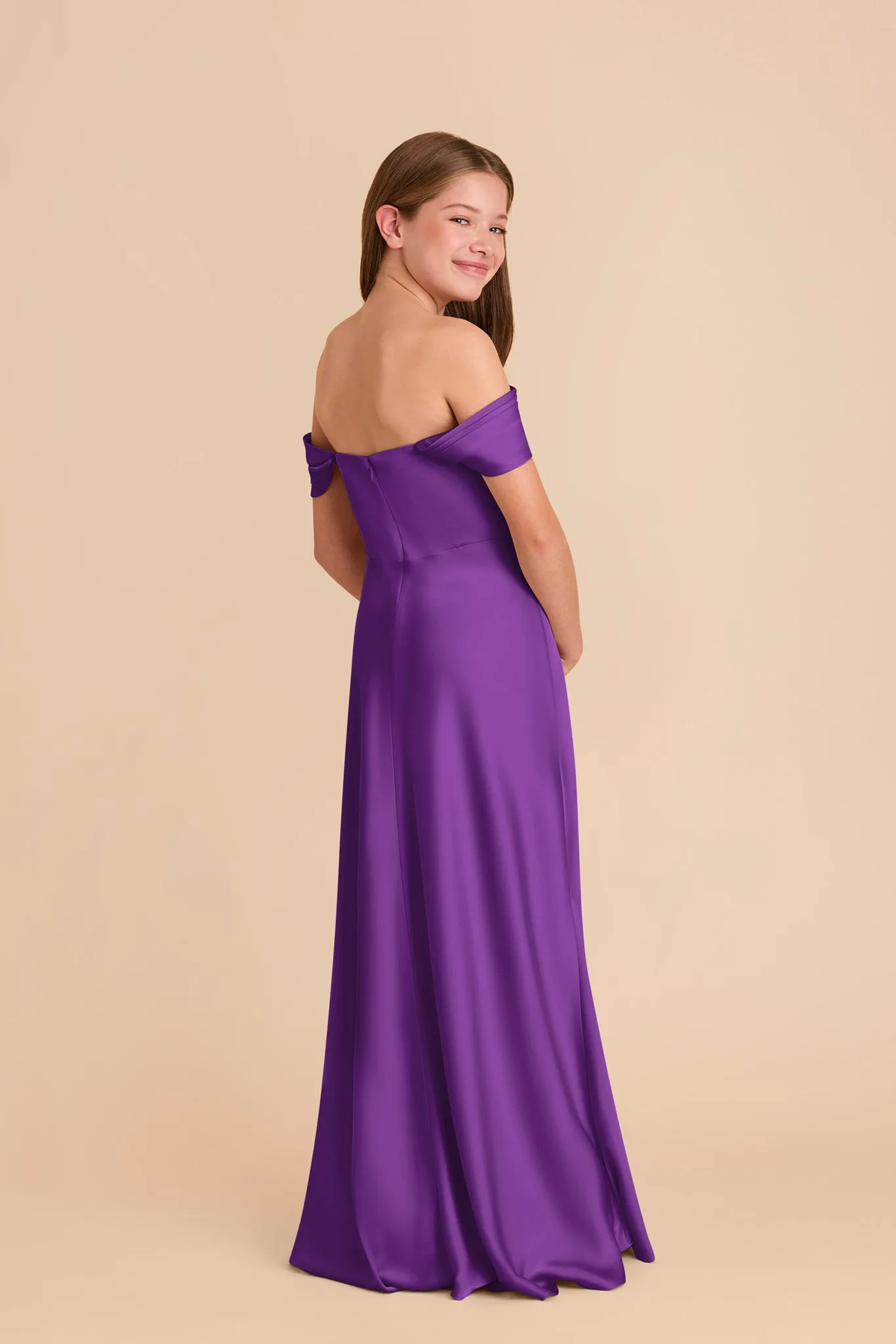 Mimi Junior Matte Satin Dress - Amethyst sold by Birdy Grey product image thumbnail 5