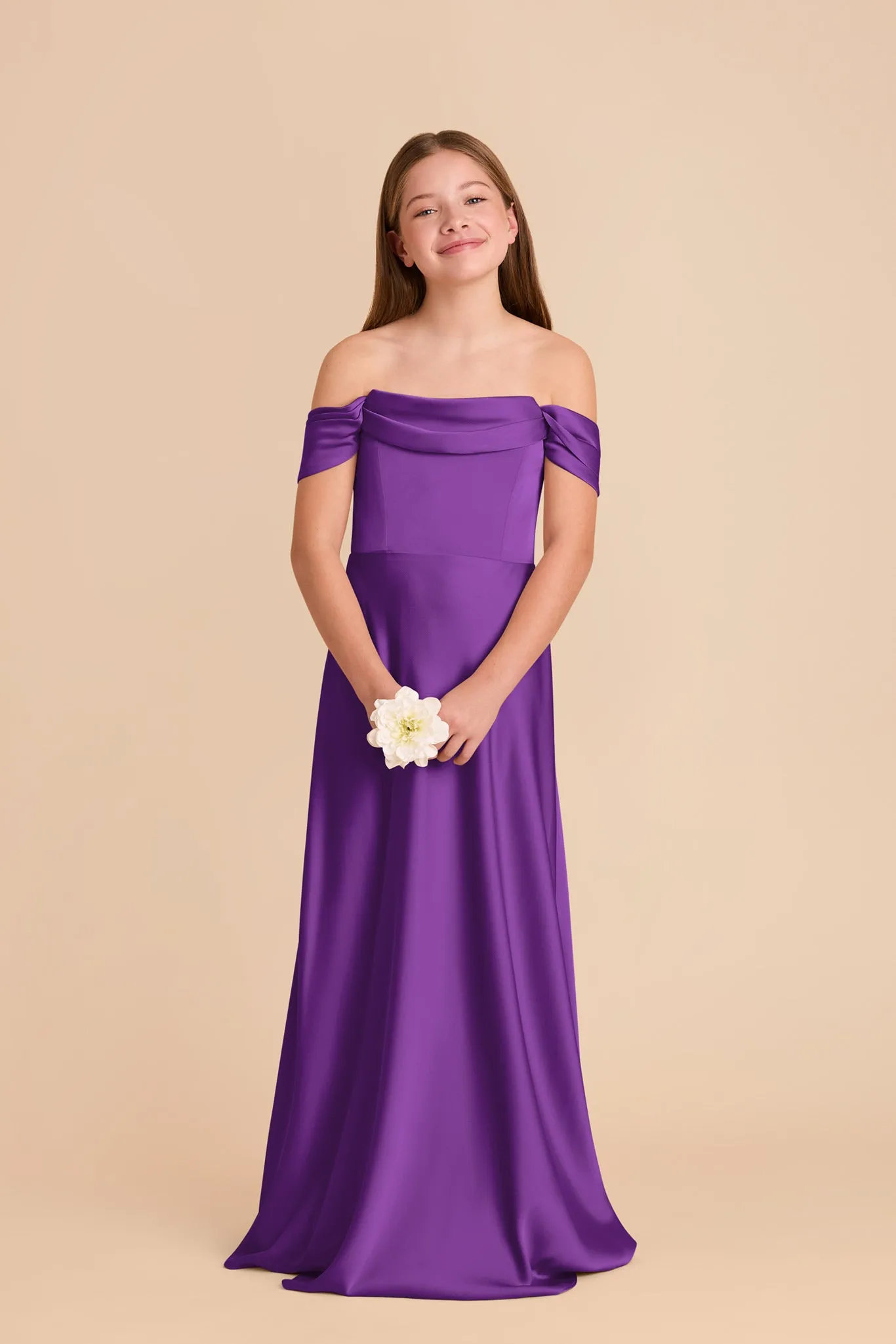 Mimi Junior Matte Satin Dress - Amethyst sold by Birdy Grey product image thumbnail 3
