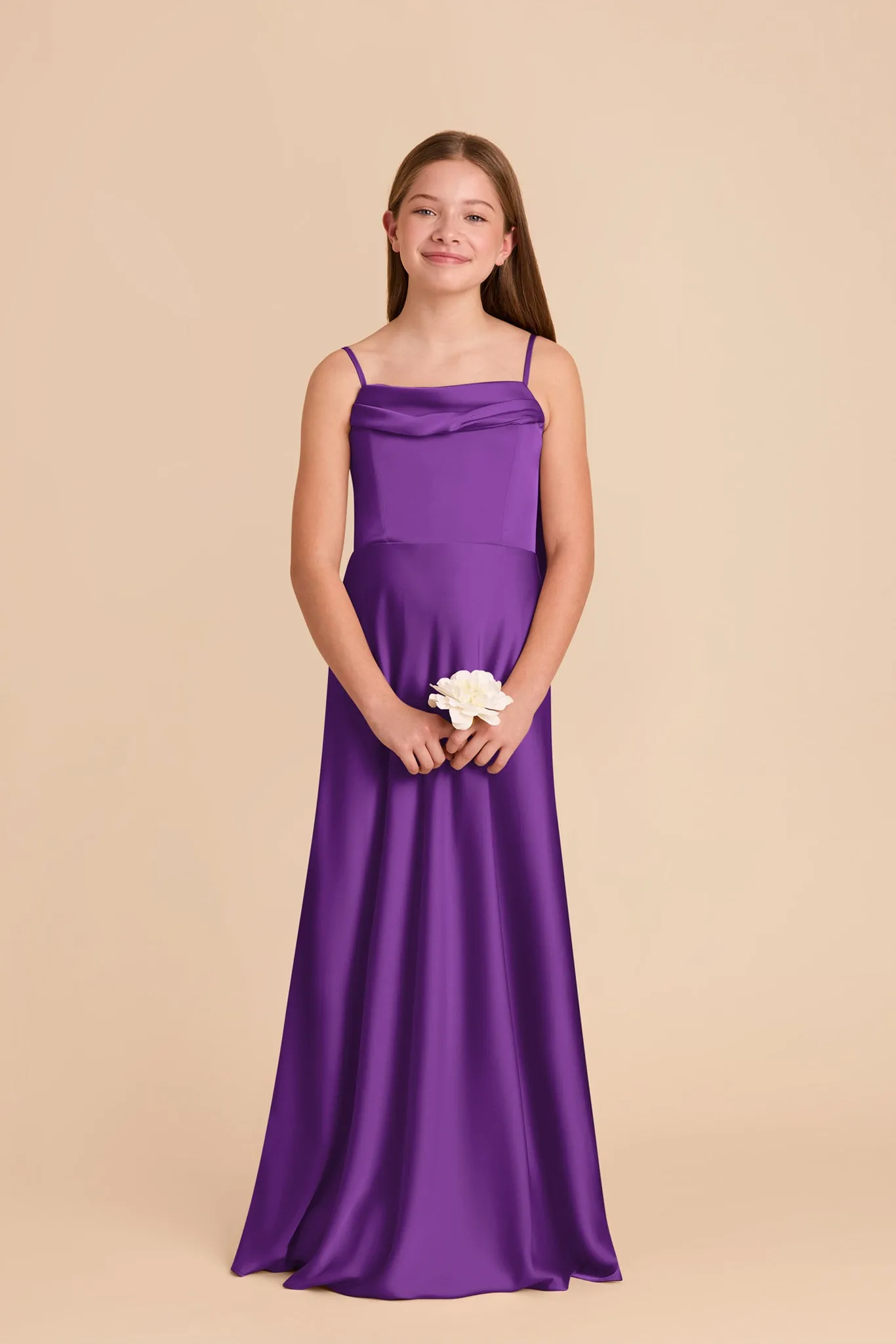 Mimi Junior Matte Satin Dress - Amethyst sold by Birdy Grey