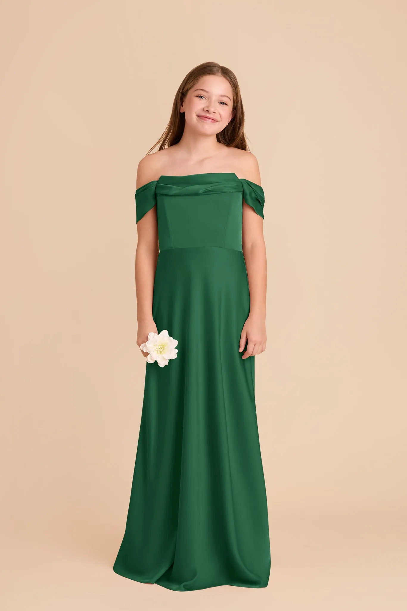 Mimi Junior Matte Satin Dress - Forest Green sold by Birdy Grey product image thumbnail 3