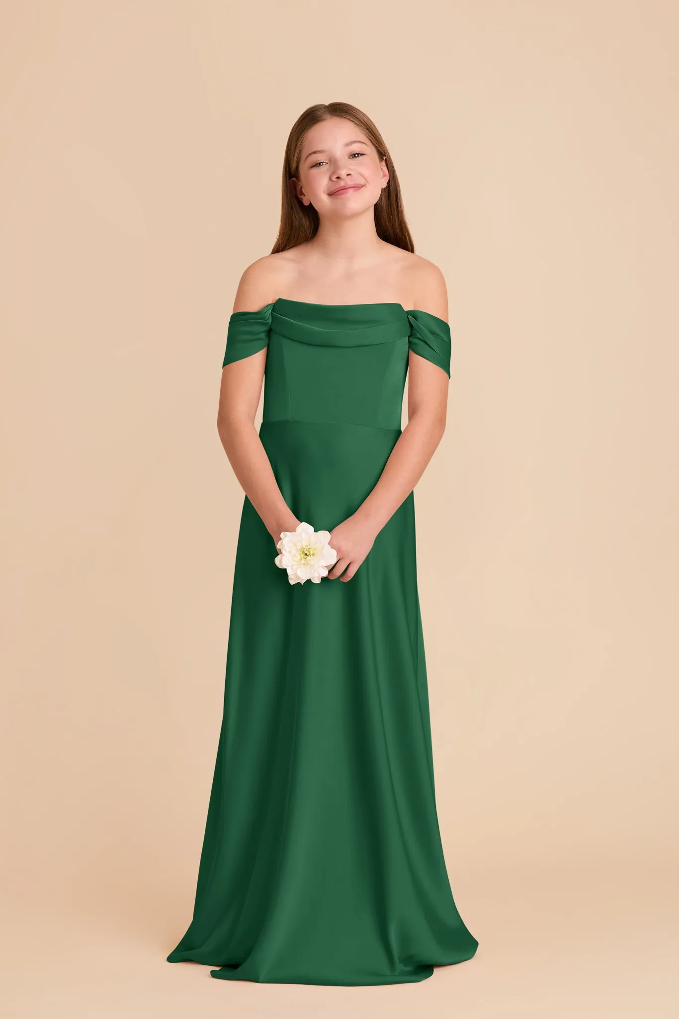 Mimi Junior Matte Satin Dress - Forest Green sold by Birdy Grey product image thumbnail 2