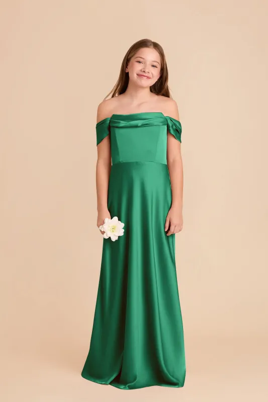 Mimi Junior Matte Satin Dress - Kelly Green sold by Birdy Grey