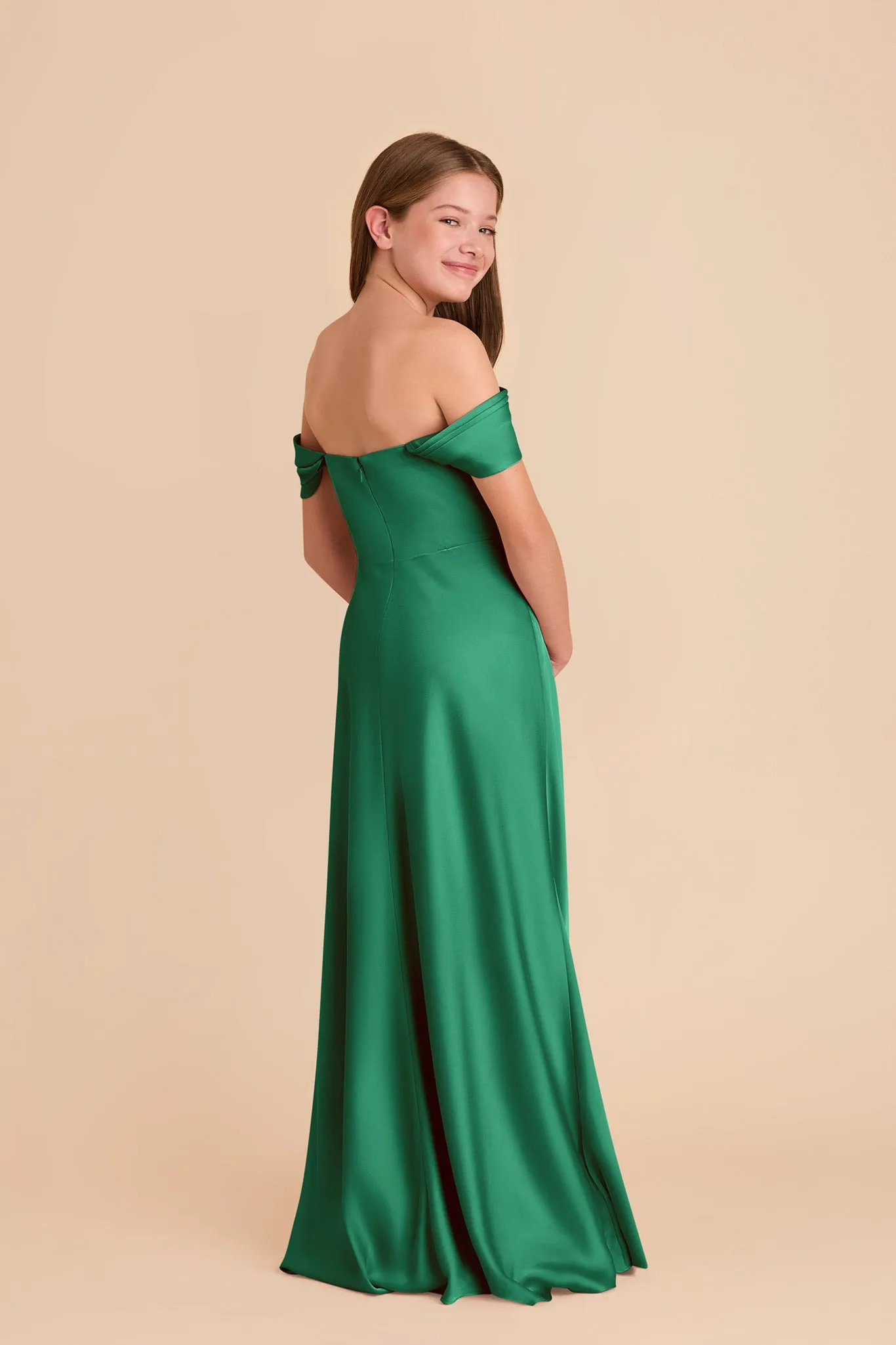 Mimi Junior Matte Satin Dress - Kelly Green sold by Birdy Grey product image thumbnail 5