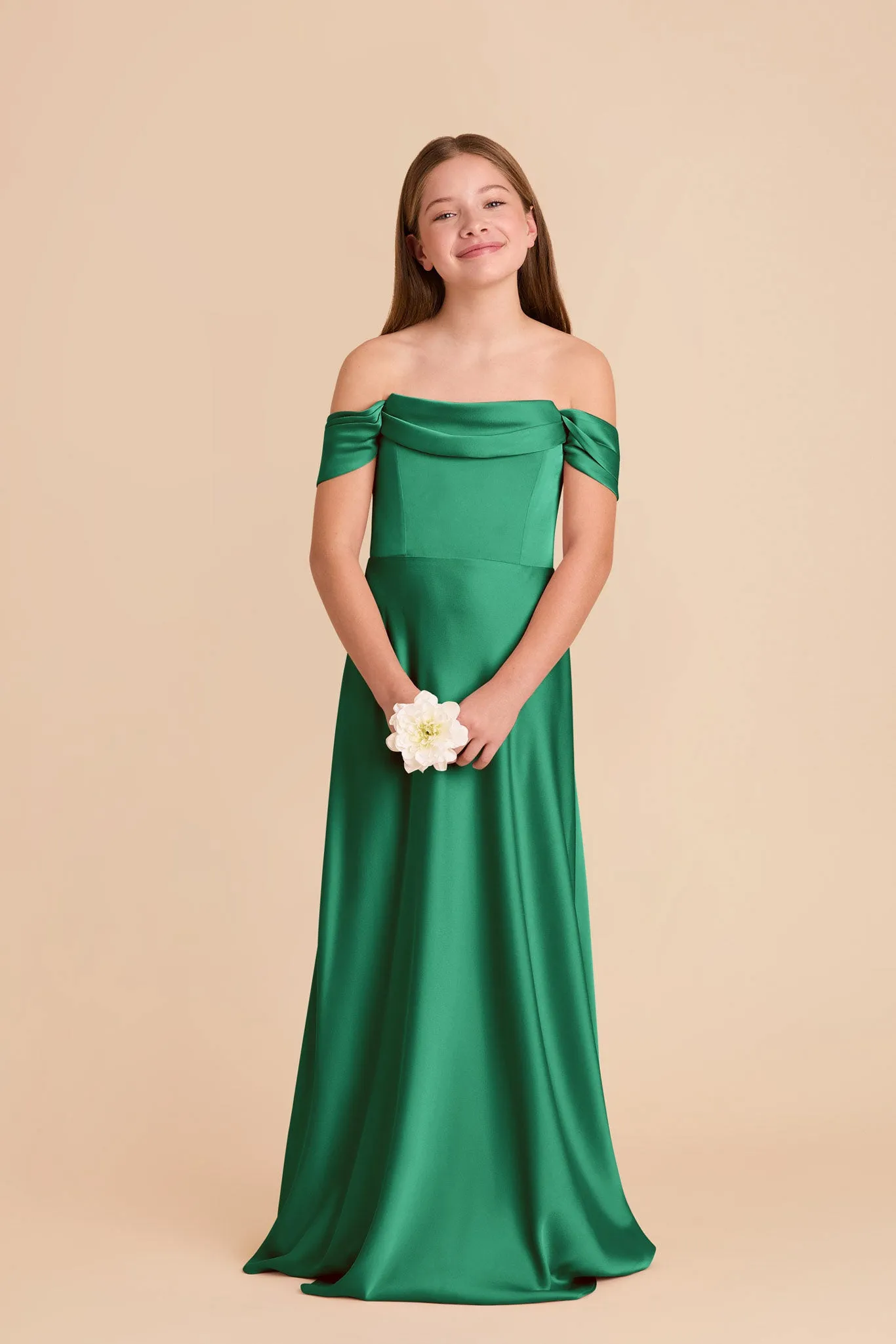 Mimi Junior Matte Satin Dress - Kelly Green sold by Birdy Grey product image thumbnail 2