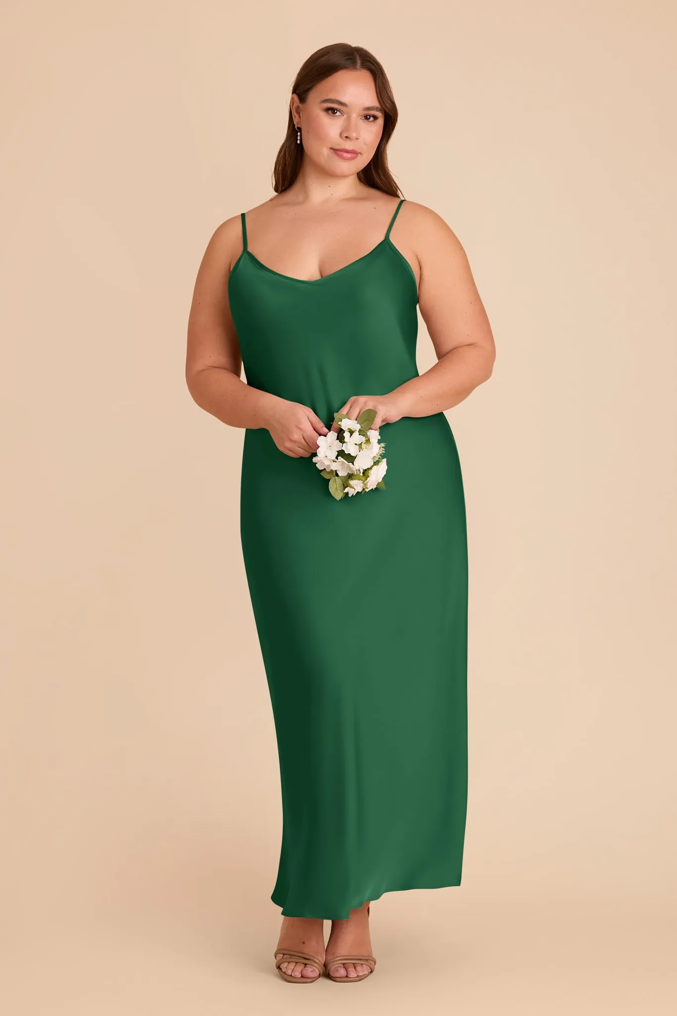 Alice Matte Satin Dress - Forest Green sold by Birdy Grey product image thumbnail 2