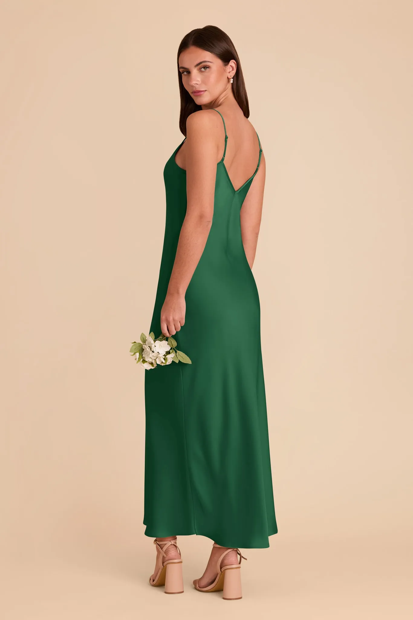 Alice Matte Satin Dress - Forest Green sold by Birdy Grey product image thumbnail 4