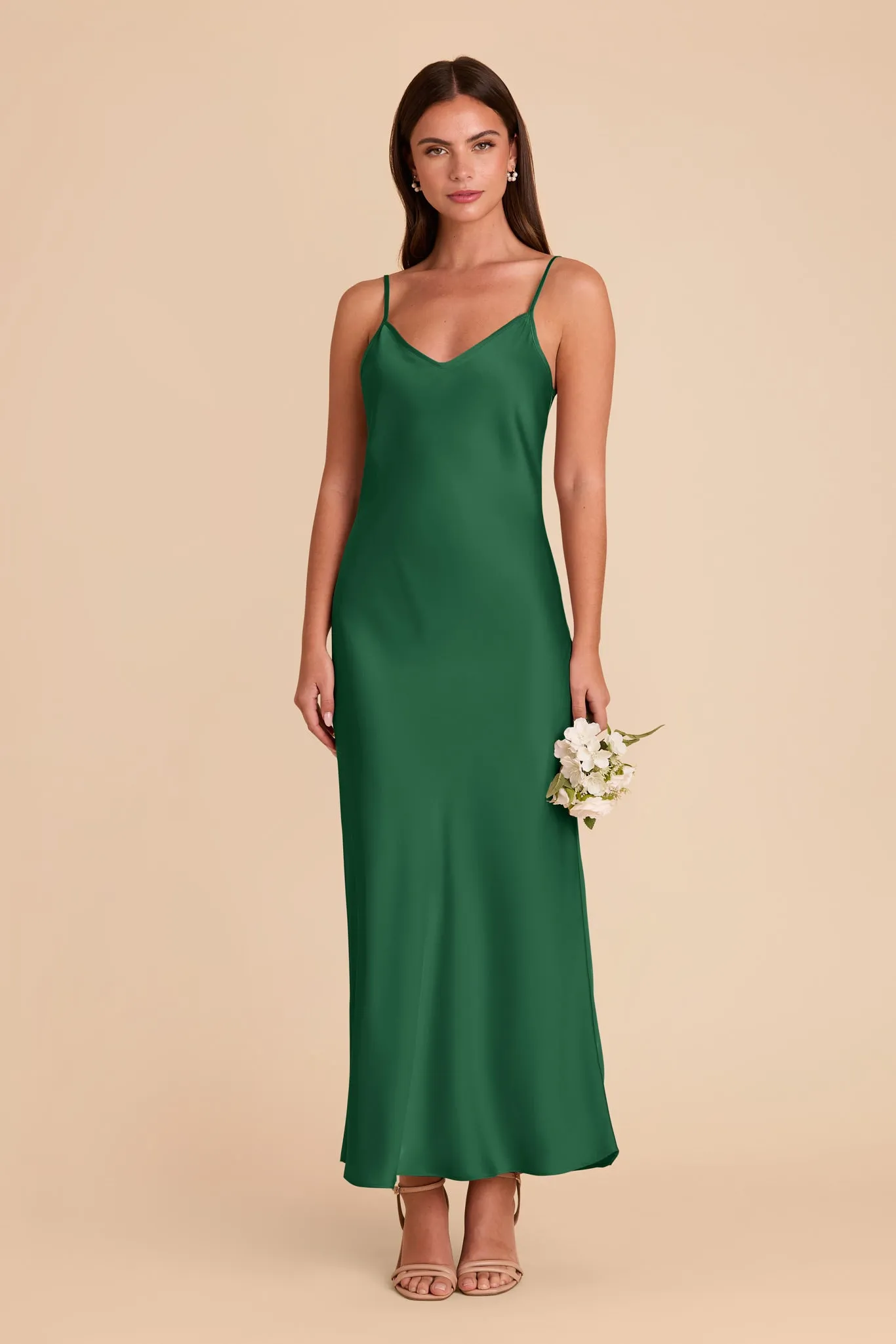 Alice Matte Satin Dress - Forest Green sold by Birdy Grey product image thumbnail 3