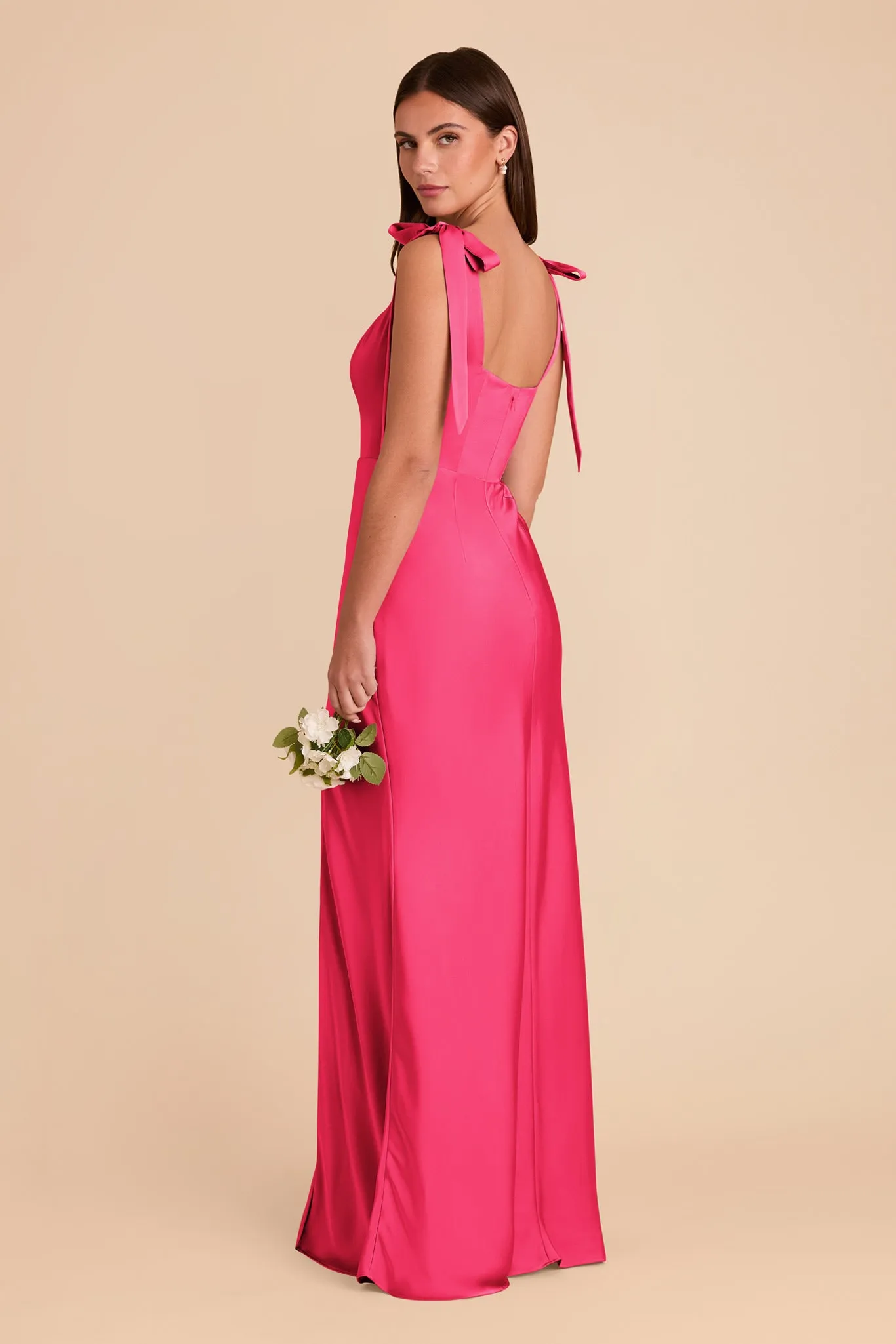 Alex Convertible Dress Matte Satin - Fuchsia sold by Birdy Grey product image thumbnail 4