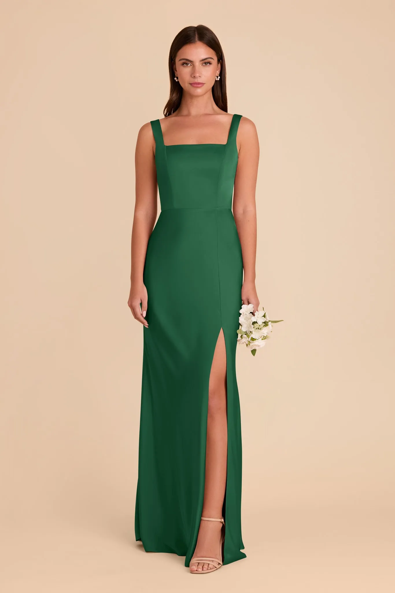 Alex Convertible Dress Matte Satin - Forest Green sold by Birdy Grey