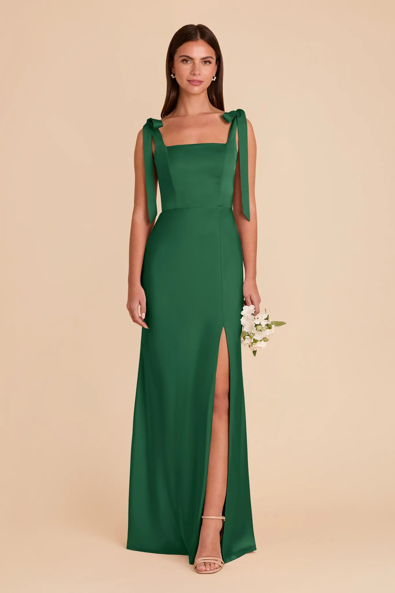 Alex Convertible Dress Matte Satin - Forest Green sold by Birdy Grey product image thumbnail 3