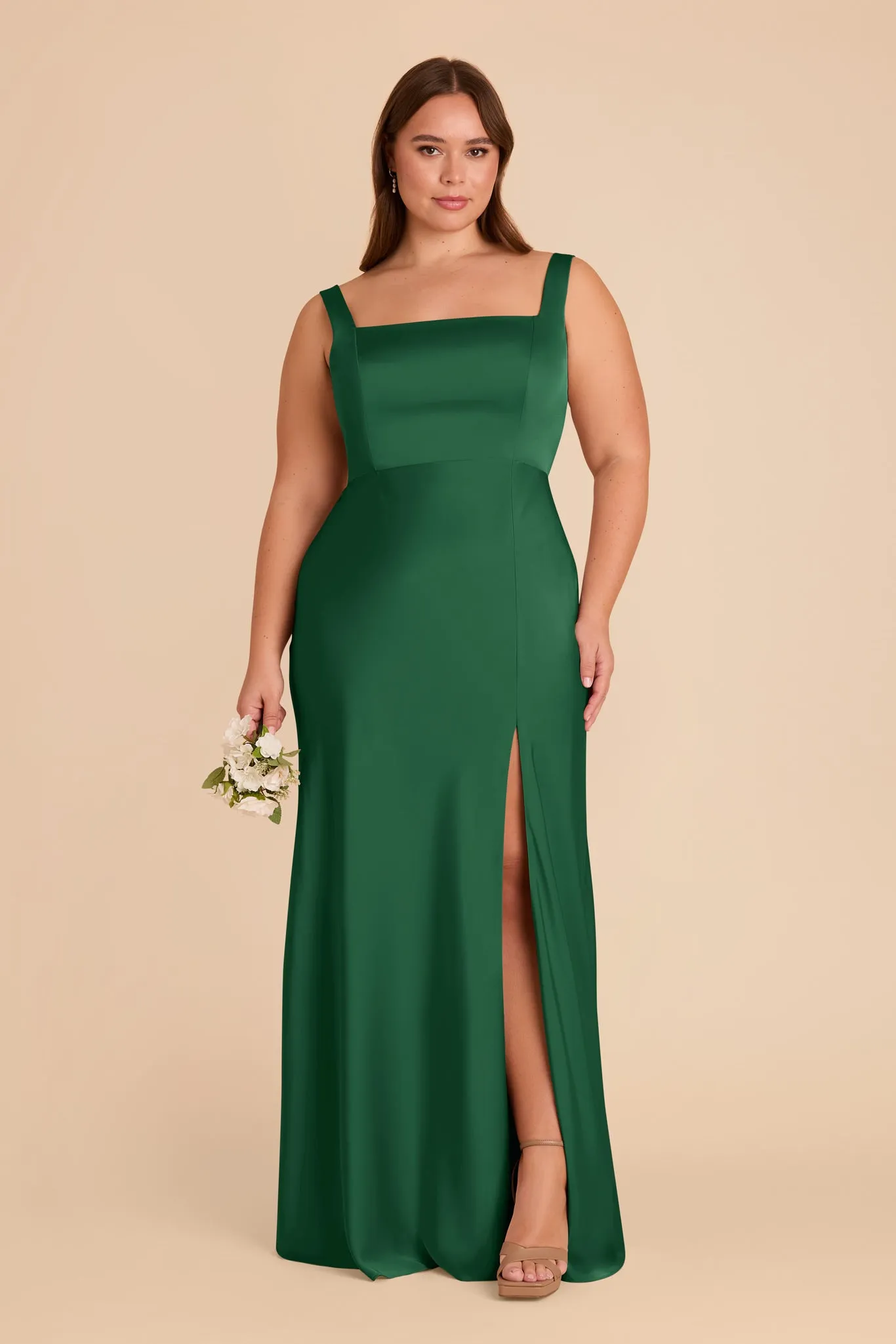 Alex Convertible Dress Matte Satin - Forest Green sold by Birdy Grey product image thumbnail 2