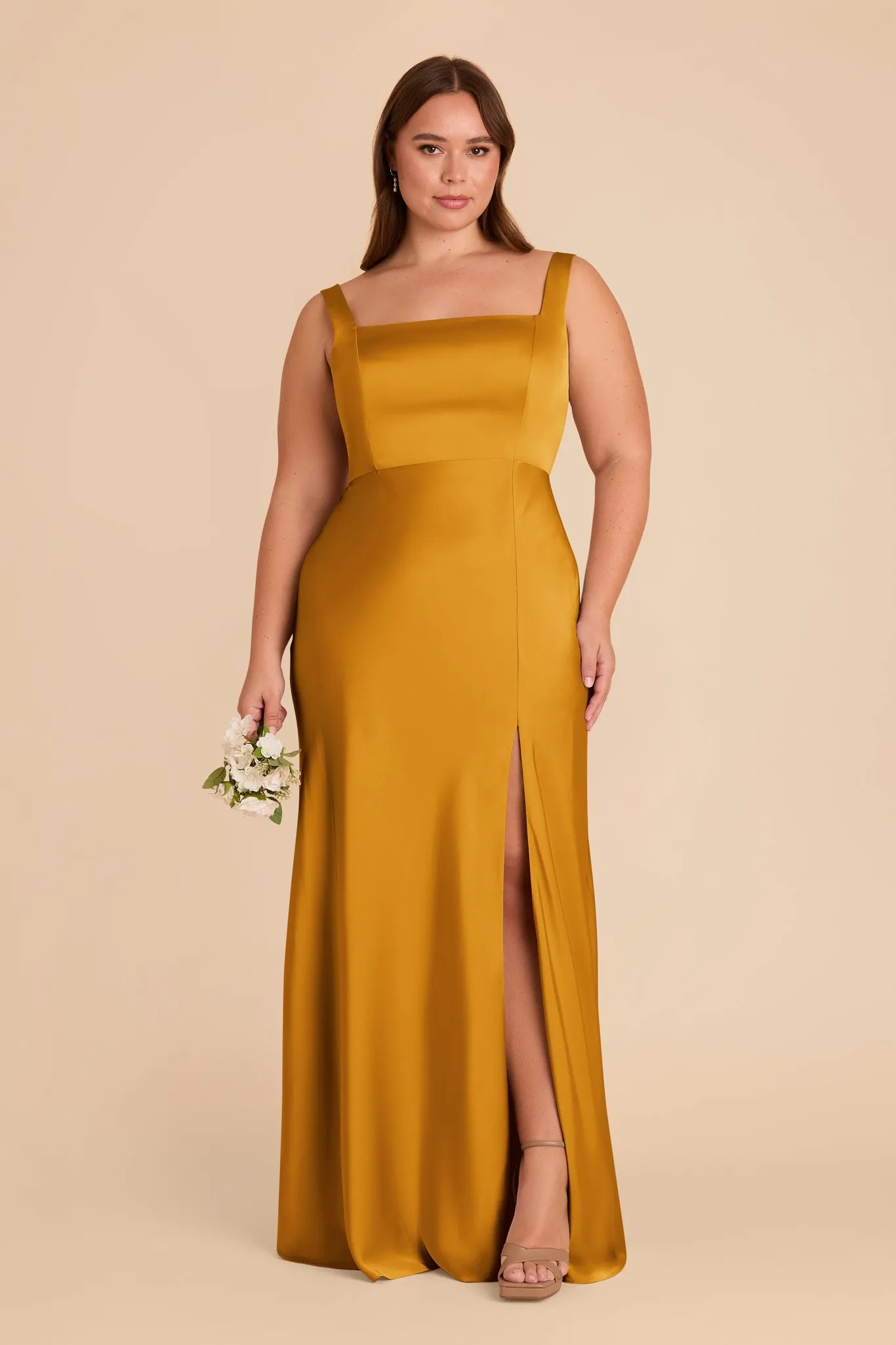 Alex Convertible Dress Matte Satin - Butterscotch sold by Birdy Grey product image thumbnail 2