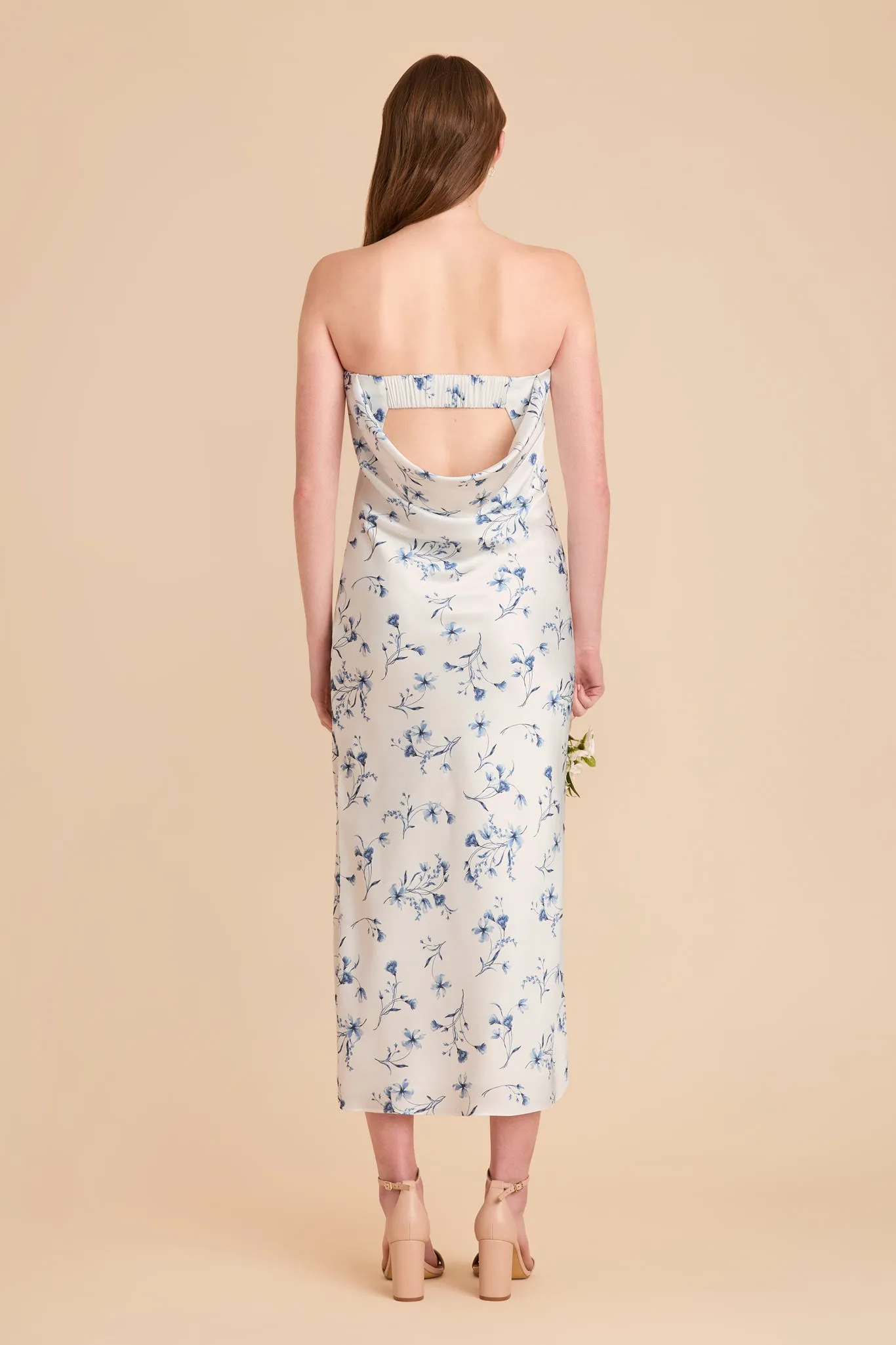 Isla Matte Satin Dress - Blue Le Fleur sold by Birdy Grey product image thumbnail 4