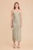 Isla Matte Satin Dress - Moss Green Dreamy Floral sold by Birdy Grey