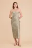 Isla Matte Satin Dress - Moss Green Dreamy Floral sold by Birdy Grey
