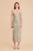 Isla Matte Satin Dress - Moss Green Dreamy Floral sold by Birdy Grey