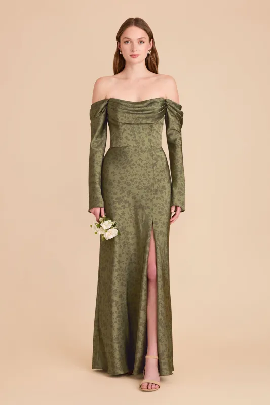 Maya Matte Satin Dress - Bright Martini Dreamy Floral sold by Birdy Grey