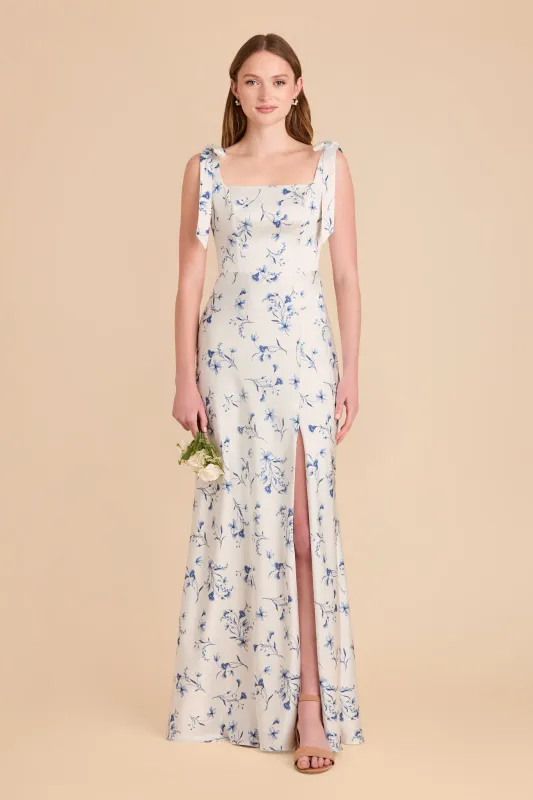 Alex Convertible Dress Matte Satin - Blue Le Fleur sold by Birdy Grey