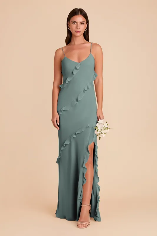 Valentina Chiffon Dress - Sea Glass sold by Birdy Grey