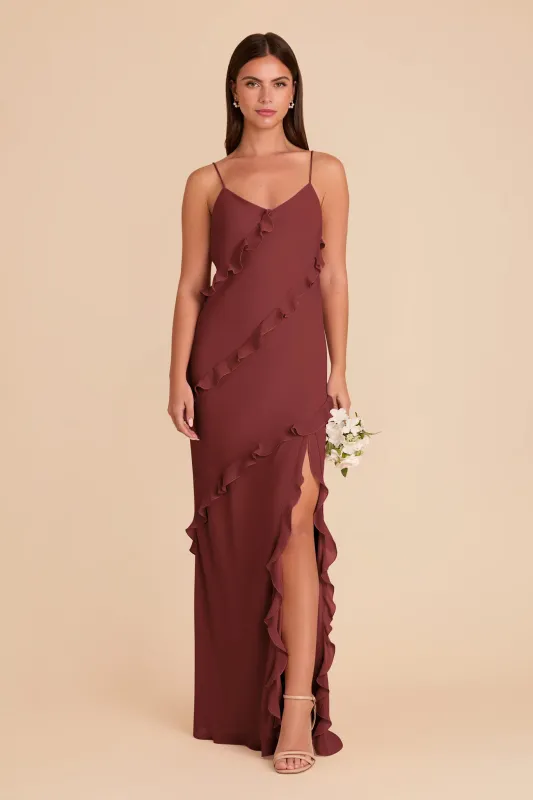 Valentina Chiffon Dress - Rosewood sold by Birdy Grey