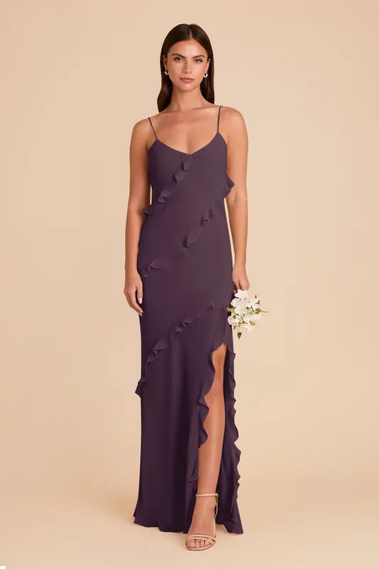 Valentina Chiffon Dress - Plum sold by Birdy Grey