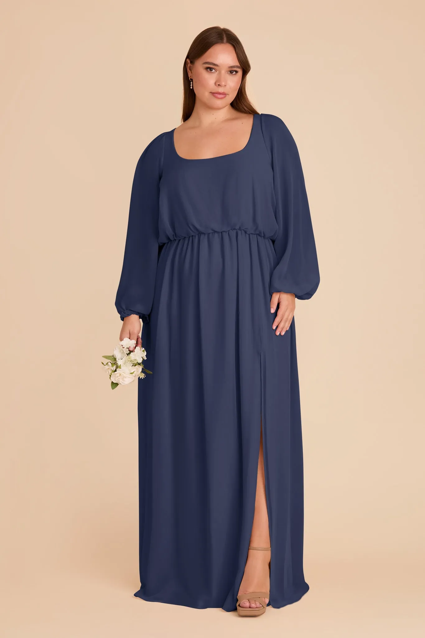 Eloise Chiffon Dress - Slate Blue sold by Birdy Grey product image thumbnail 2