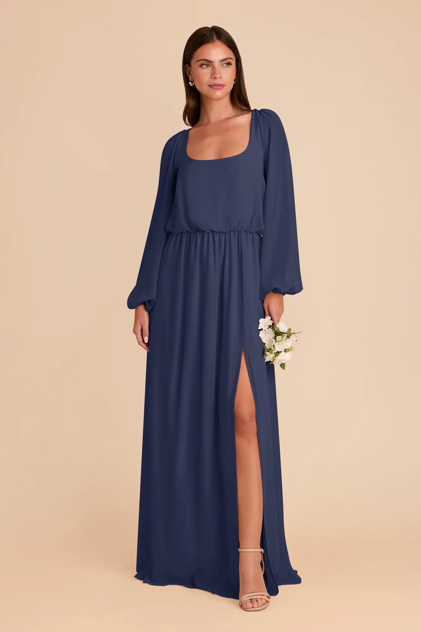 Eloise Chiffon Dress - Slate Blue sold by Birdy Grey product image thumbnail 3