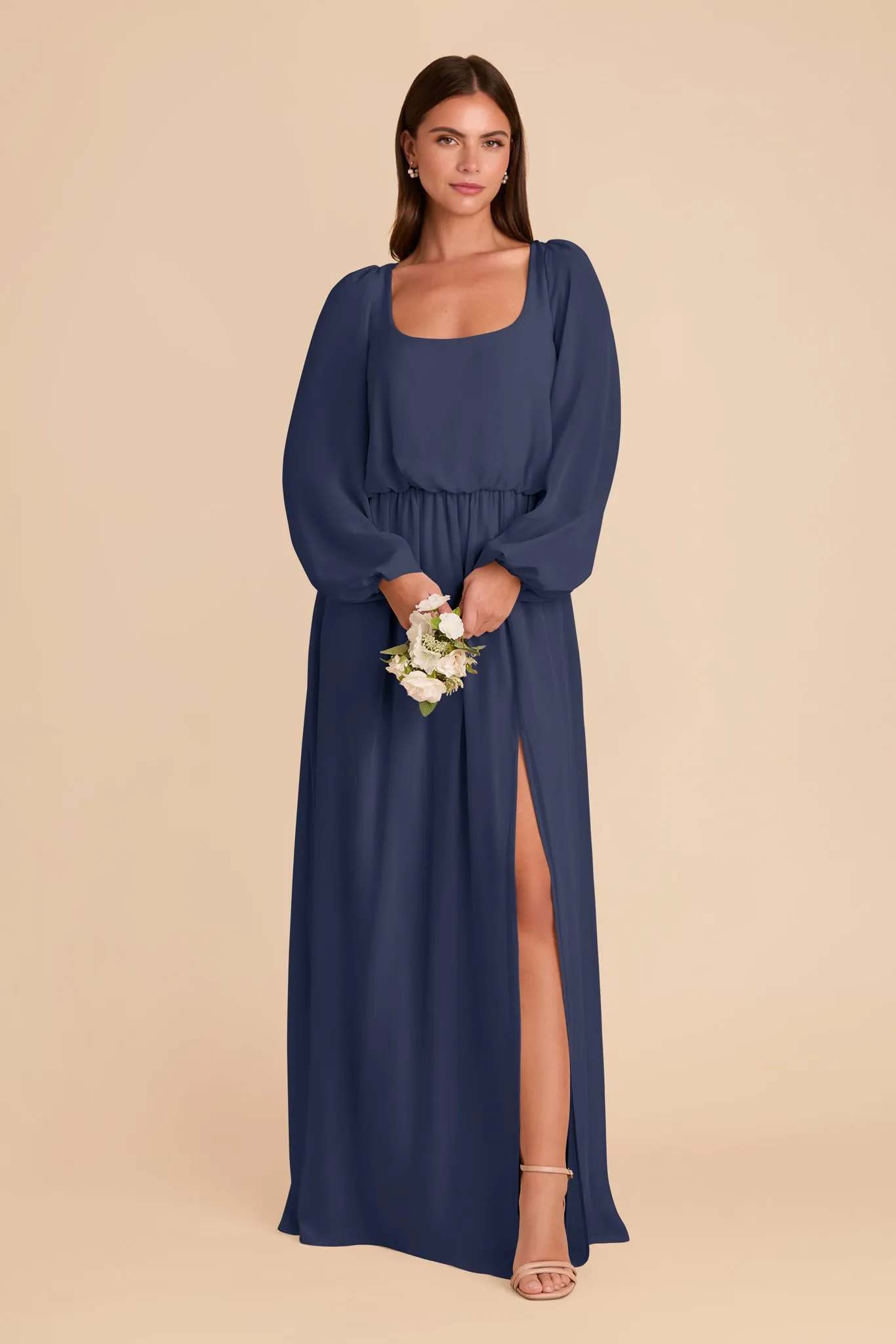 Eloise Chiffon Dress - Slate Blue sold by Birdy Grey product image thumbnail 4