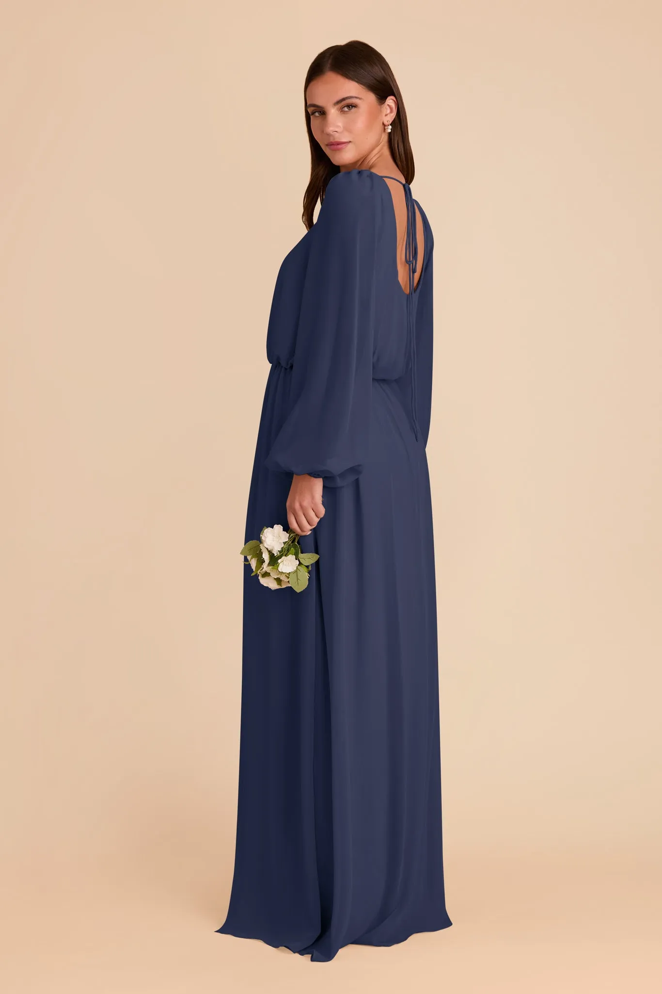 Eloise Chiffon Dress - Slate Blue sold by Birdy Grey product image thumbnail 5