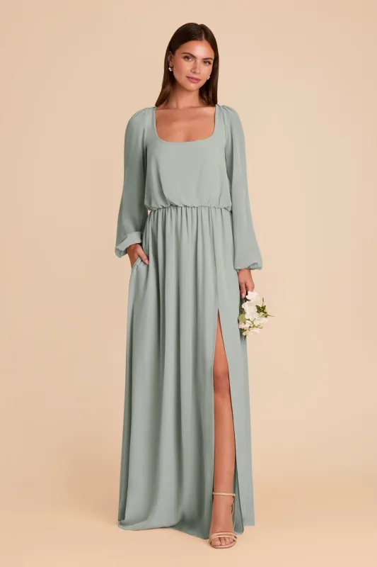 Eloise Chiffon Dress - Sage sold by Birdy Grey