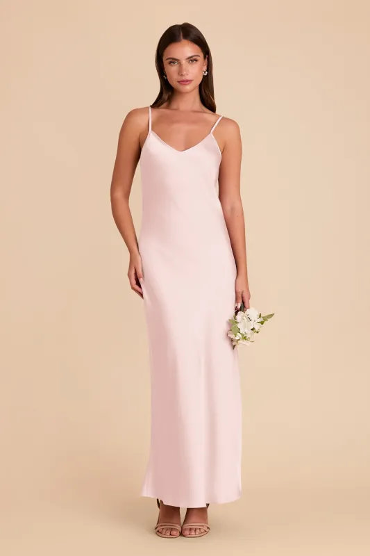 Alice Matte Satin Dress - Pale Blush sold by Birdy Grey