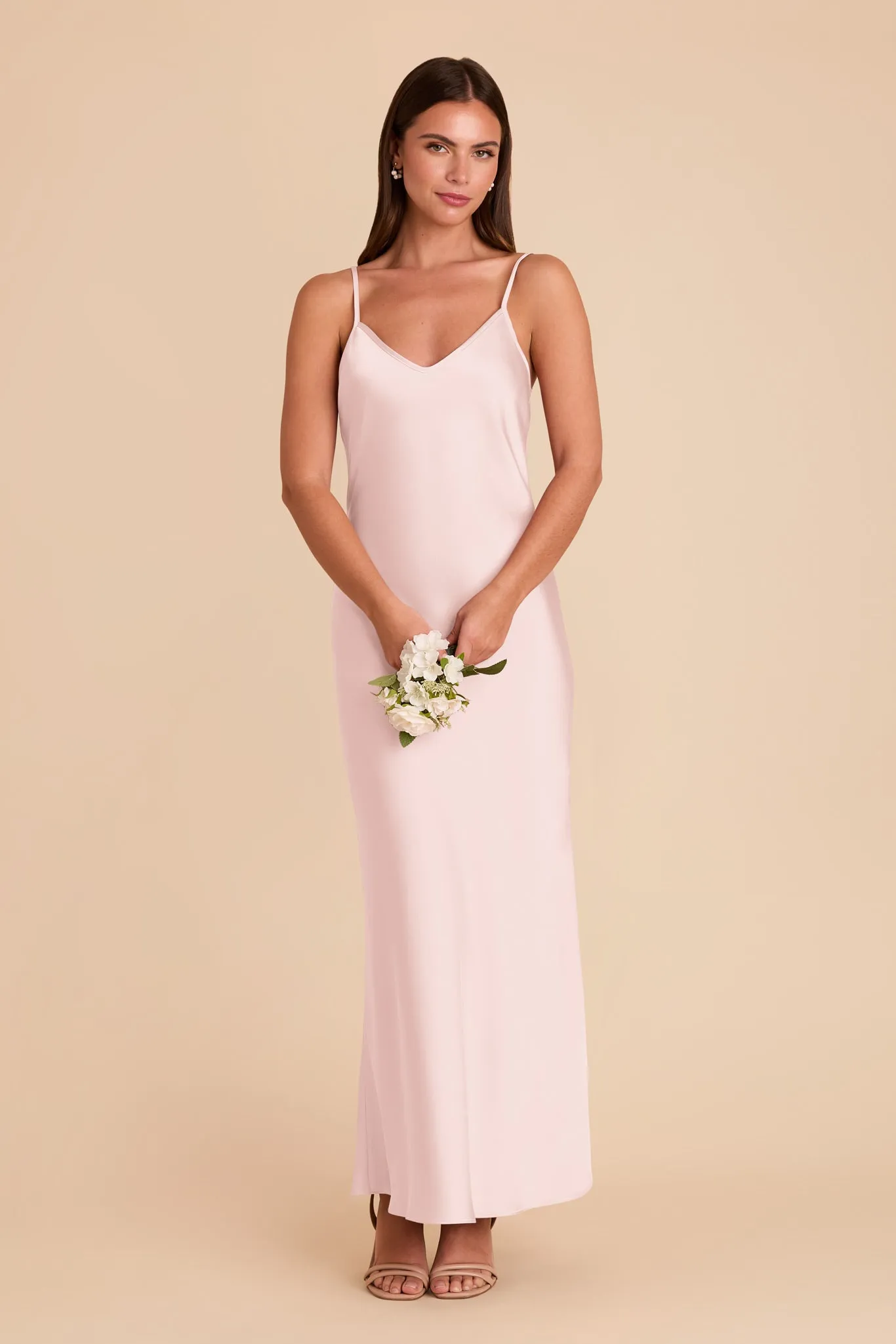 Alice Matte Satin Dress - Pale Blush sold by Birdy Grey product image thumbnail 3