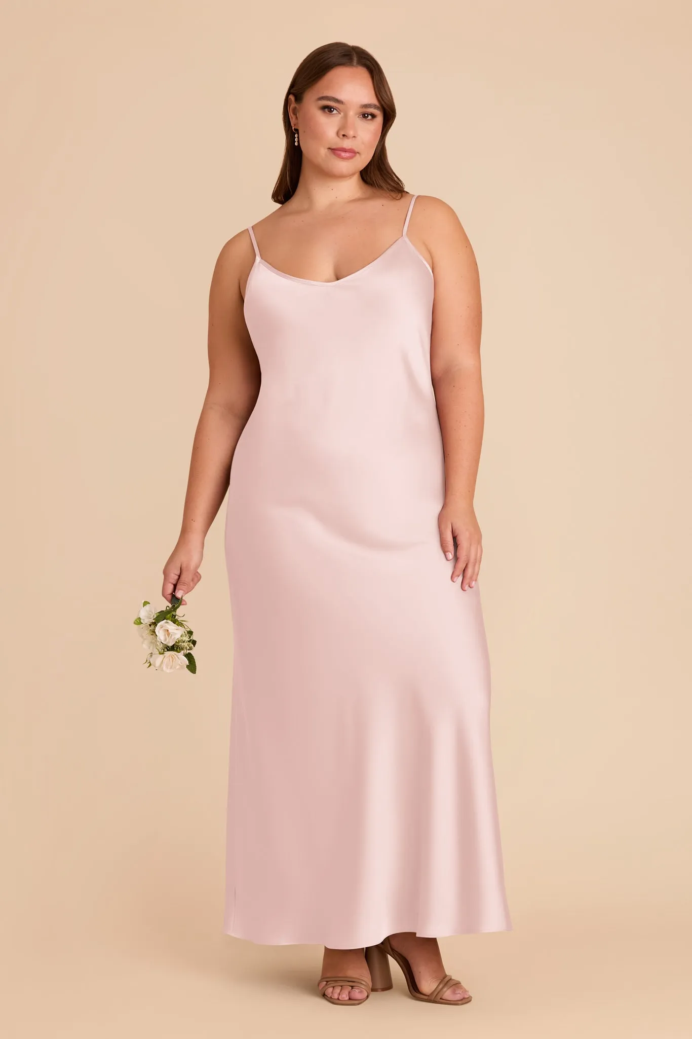 Alice Matte Satin Dress - Pale Blush sold by Birdy Grey product image thumbnail 2
