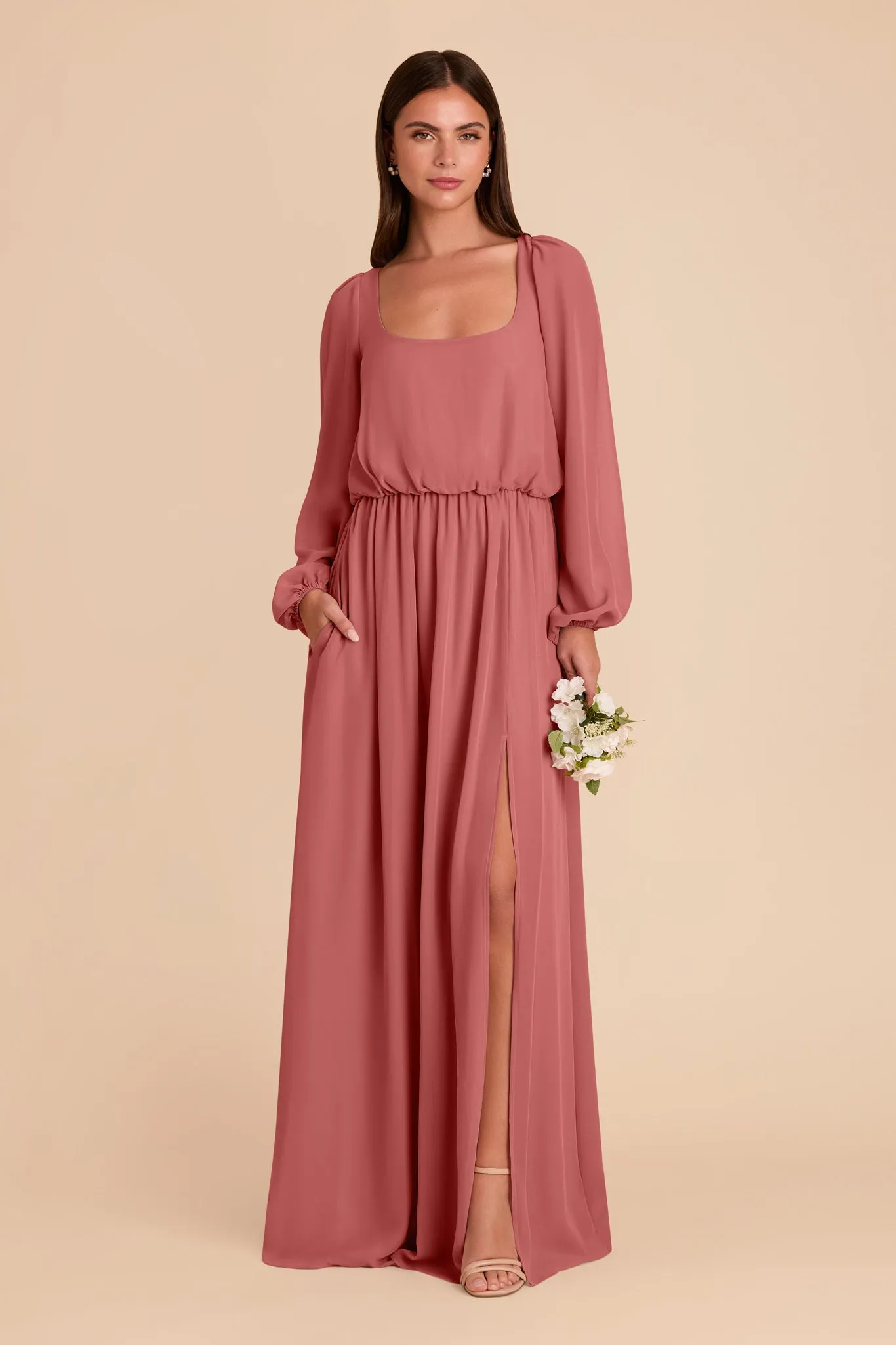 Eloise Chiffon Dress - Mulberry sold by Birdy Grey