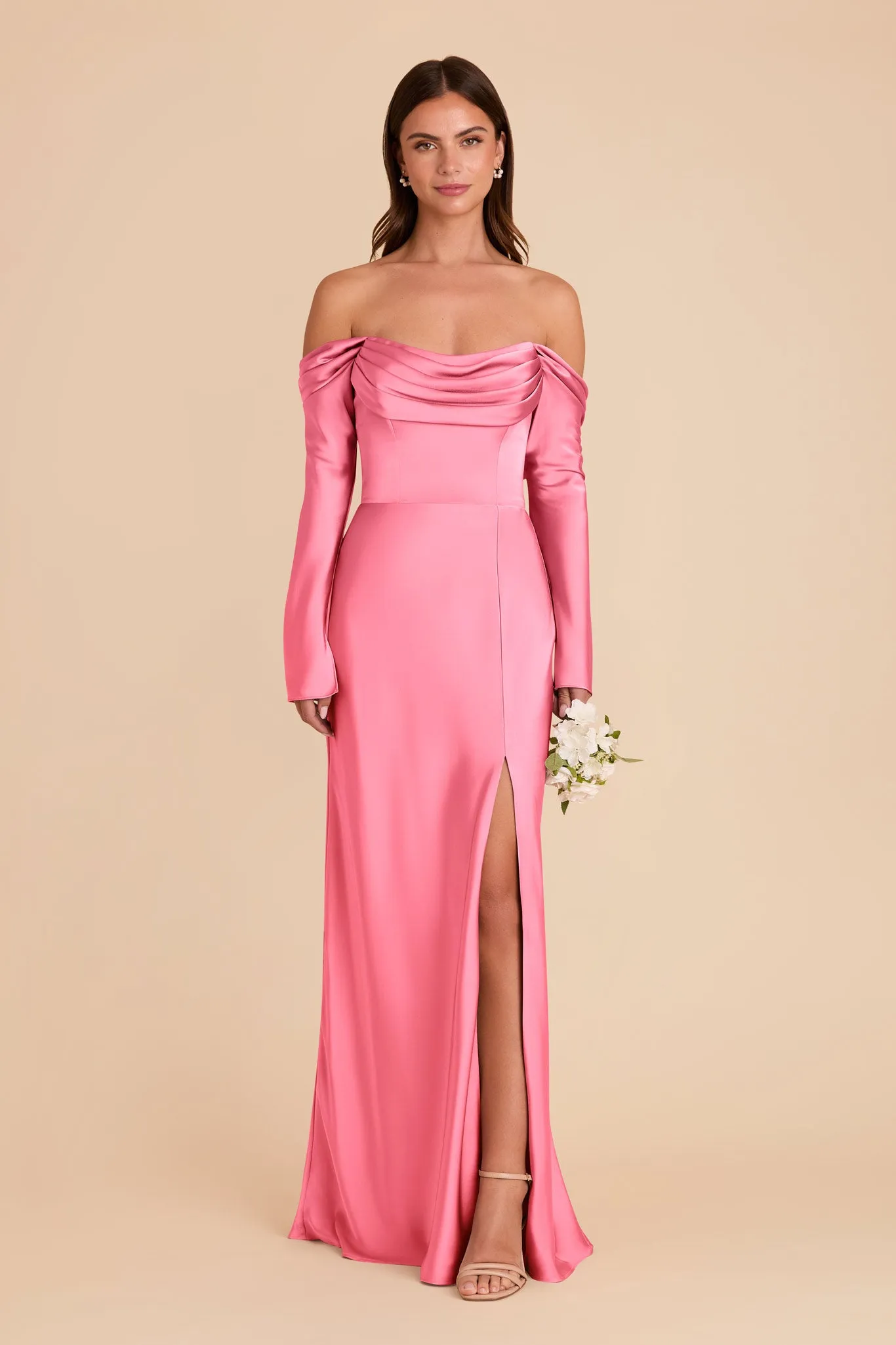 Maya Matte Satin Dress - Bon Bon Pink sold by Birdy Grey product image thumbnail 3