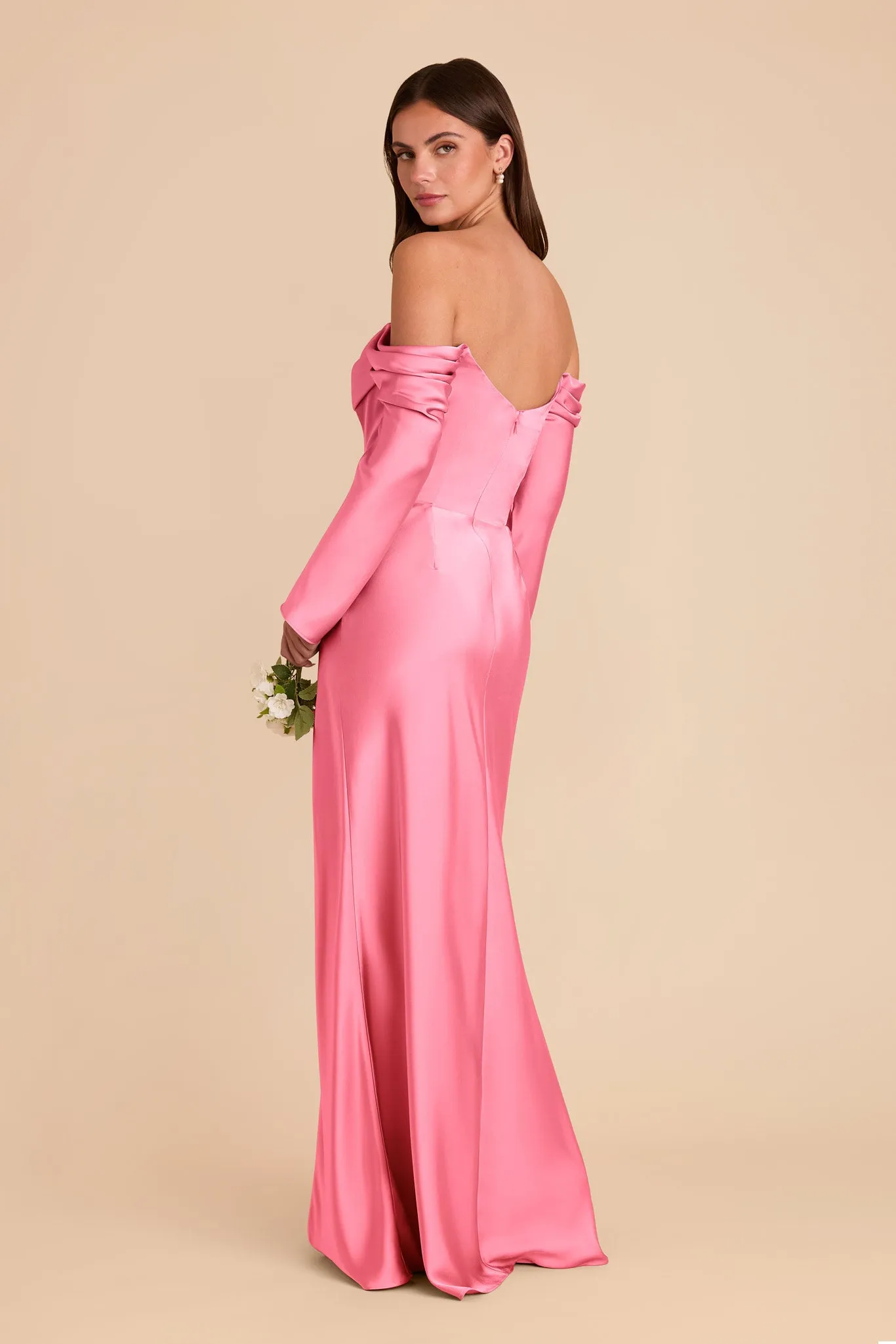 Maya Matte Satin Dress - Bon Bon Pink sold by Birdy Grey product image thumbnail 5