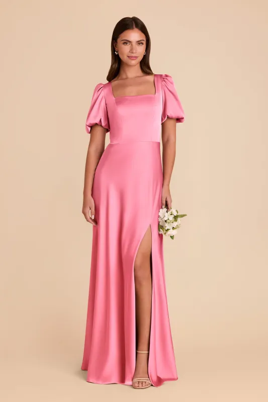 Judy Matte Satin Dress - Bon Bon Pink sold by Birdy Grey
