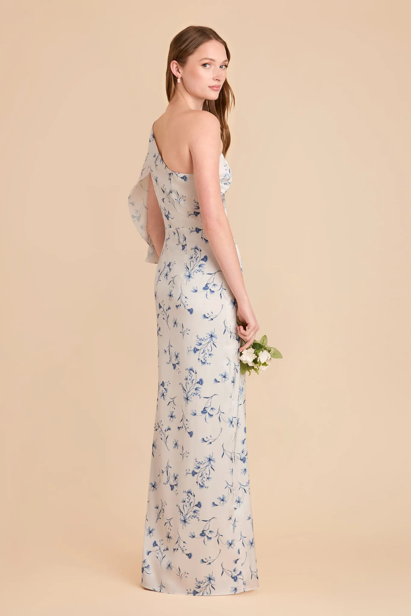 Christine Matte Satin Dress - Blue Le Fleur sold by Birdy Grey product image thumbnail 3