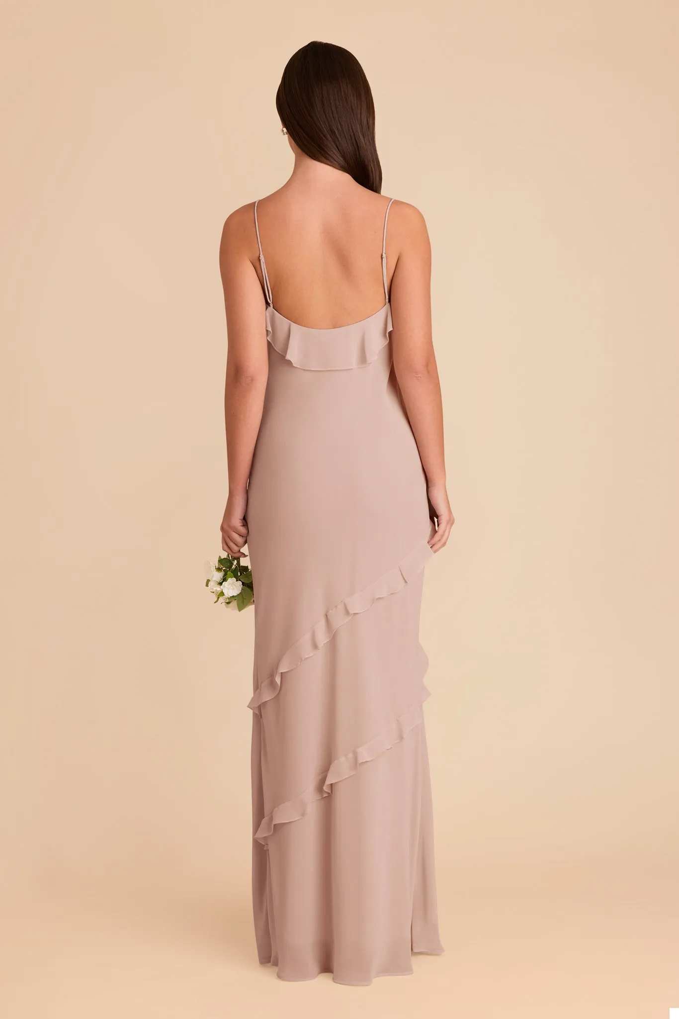 Valentina Chiffon Dress - Taupe sold by Birdy Grey product image thumbnail 5