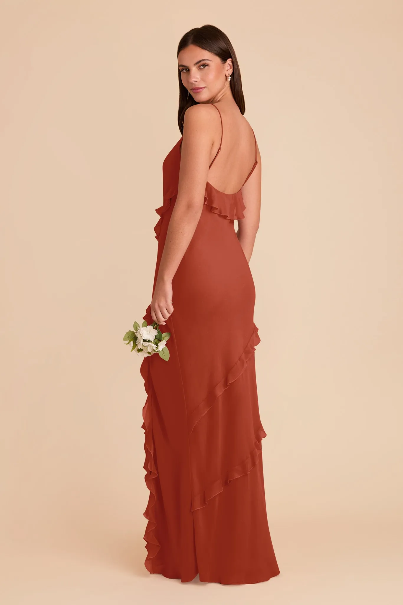 Valentina Chiffon Dress - Auburn sold by Birdy Grey product image thumbnail 4